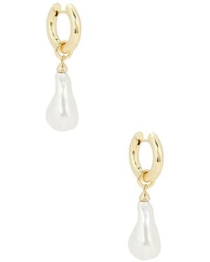 BaubleBar Boucles D'Oreilles Teagan Pearl En - Blanc