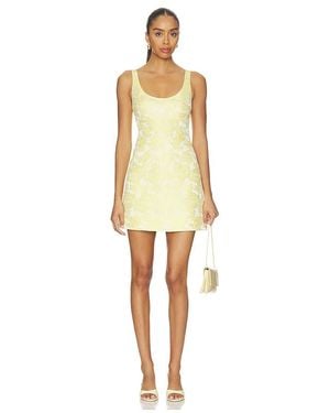 Alice + Olivia Charlotte Scoop Neck Mini Dress - Natural