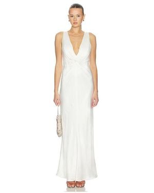 Shona Joy La Lune Low Twist Maxi Dress - White