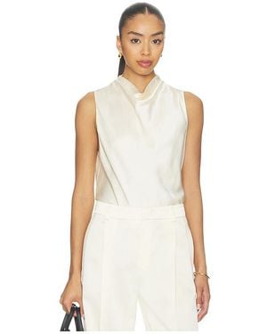 Vince Cropped Cowl Neck Top - Weiß