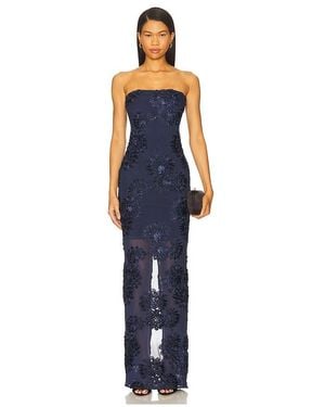 ROTATE BIRGER CHRISTENSEN Mesh Maxi Dress - Blue
