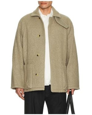 LE17SEPTEMBRE Wool Hunting Half Coat - Natural