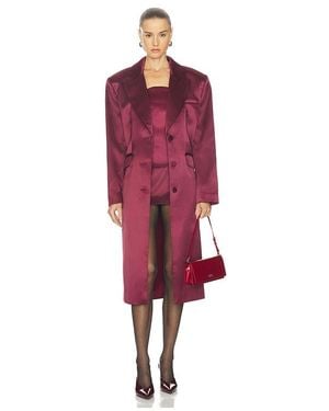 Camila Coelho Abrigo Haliee En Color Burgundy Talla (También En Xs, S, M, Xl) - Rojo