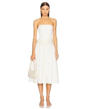 LOBA Sharon Midi Dress - White