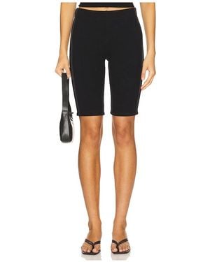DONNI. Rib Satin Racer Short - Black