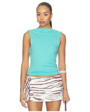 Jaded London Backless Twist Jersey Top - Blue