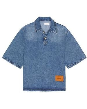flâneur Denim Polo - Blue