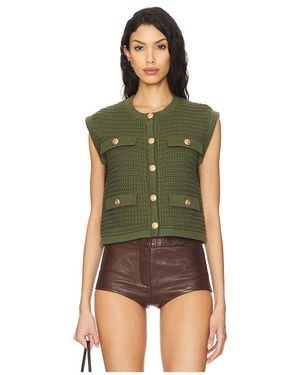 Blank NYC Smooth Sailing Sleeveless Cardigan - Green