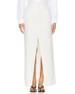 FAVORITE DAUGHTER The Sadie High Rise Maxi Skirt - White