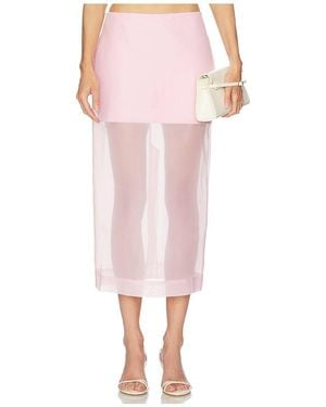 Camila Coelho Romy Midi Skirt - Pink