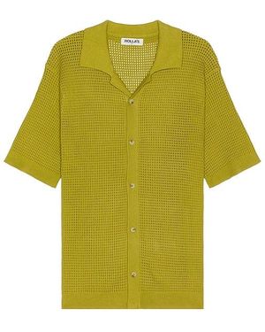 Rolla's Bowler Grid Knit Shirt - Yellow