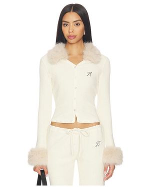 Juliet Johnstone Cardigan Waffle Knit - Weiß