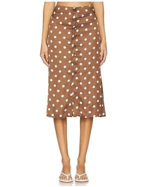 Free People Analise プリントミディスカート - ナチュラル