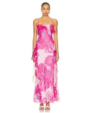 AMUR Celsey Flower Gown - Pink