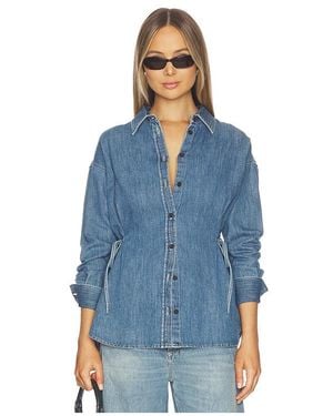 Closed N Waisted Strap Blouse - Blue