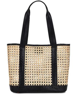 Lovestrength Natural Rattan Wicker Tote - Black