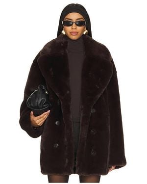 Lovers + Friends Wainscott Faux Fur Jacket - Black