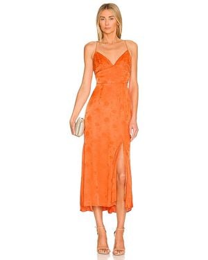 SAU LEE Francessca Dress - Orange