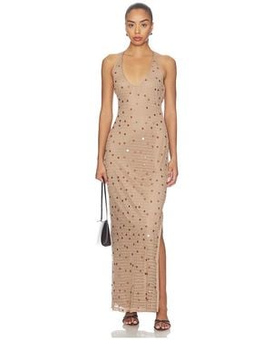 SNDY'S Vestido Kimali Maxi En Color Marrón Talla (También En Xxs, Xs, S, M, Xl, Xxl) - Neutro