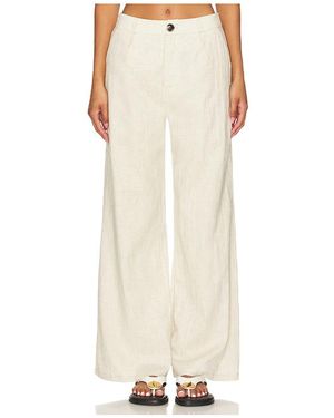 SNDY'S Hale Linen Trousers - White