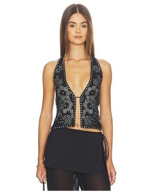Free People Kenzie Studded Halter - Black