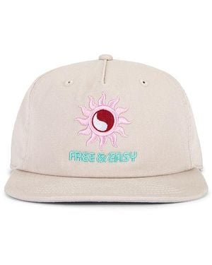 Free & Easy Blissed Out 5 Panel Strapback Hat - Pink
