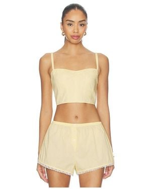 GOOD AMERICAN Poplin Buster Cami Top - Natural
