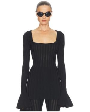 Helsa Kayleigh Flared Tunic - Black