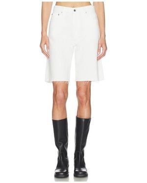 Pistola Nolan Relaxed Straight Cut Off Shorts - White