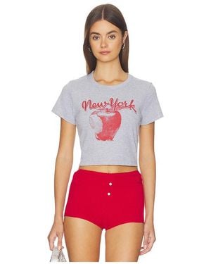 Junk Food Camiseta Gráfica Para Bebé New York Big Apple The Baby Tee En Color Gris Talla (También En M, Xl) - Rojo