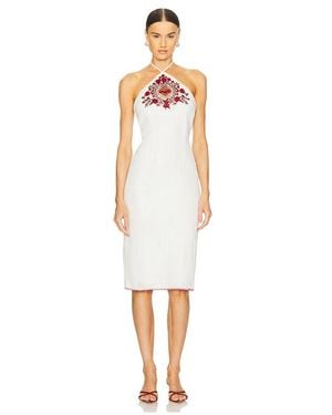 LOBA Maria Embroidered Dress - White