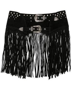 Urban Outfitters Fringe Studded Belt - Black