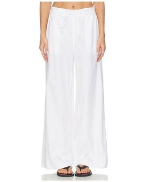 Rag & Bone Marin Embroidered Pant - White
