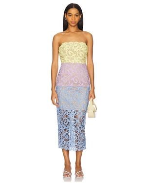 MILLY Midi-Kleid Kait Trois - Blau