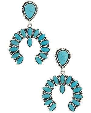 Casa Clara Langley Drop Earrings - Blue