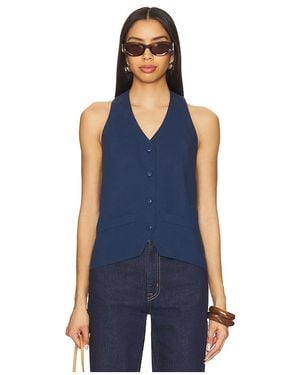 ALL THE WAYS Rhae Open Back Vest - Blue