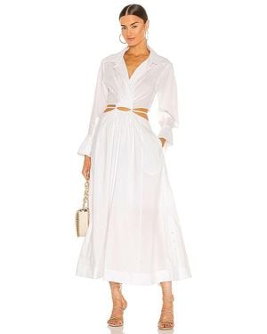 Jonathan Simkhai Alex Pleated Cut Out Dress - White