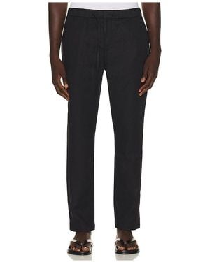 Frescobol Carioca Oscar Linen Chino Pant - Black