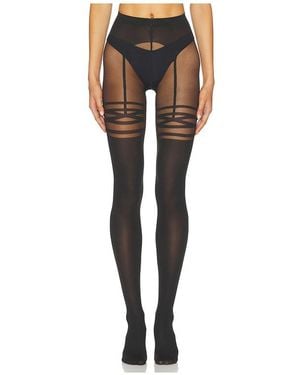Wolford Suspender Tights - Black