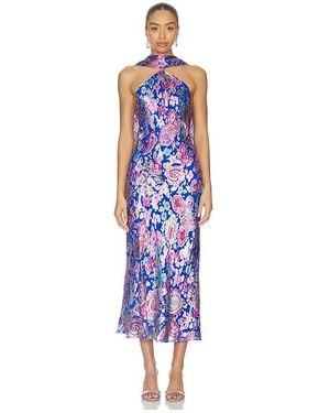RIXO London Kleid Hayley - Blau