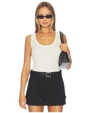 RENGGLI Scoop Neck Rib Tank - Black