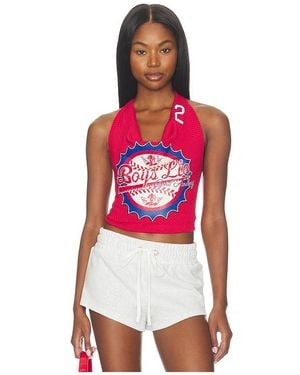 Boys Lie Sporty Spice Halter Top - Red