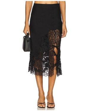 Sea Falda Con Bordado Y Lazo Katharine En Talla En - Negro