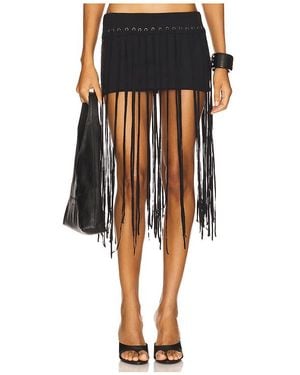Nii HAI Fringe スカート - ブラック