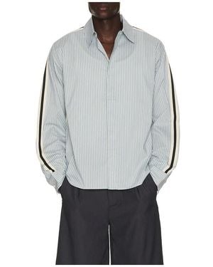 JUNGLES JUNGLES Woven Panel Business Shirt - Grey