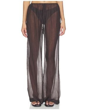 LNA Velma Sheer Pant - Brown