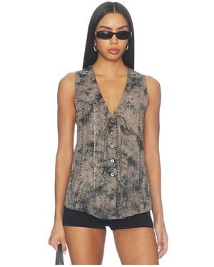 Free People Arden Embellished Vest - Multicolor