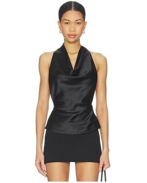 ALL THE WAYS Peyton Drape Top - Black