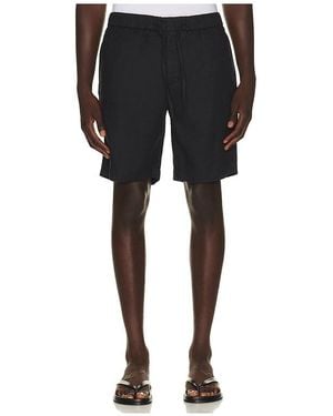 Frescobol Carioca Felipe Linen Shorts - Black