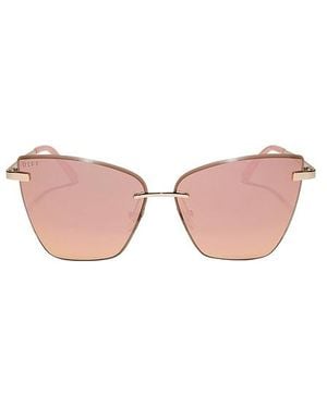 DIFF Gafas De Sol Becky V En Color Oro Metálico Talla En - Rosa